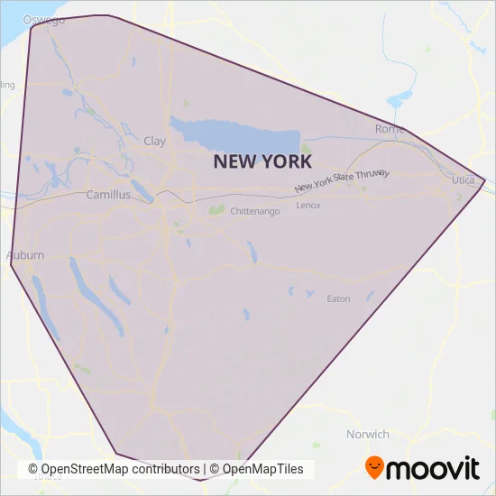 Centro coverage area map