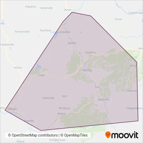 Access Allegany coverage area map