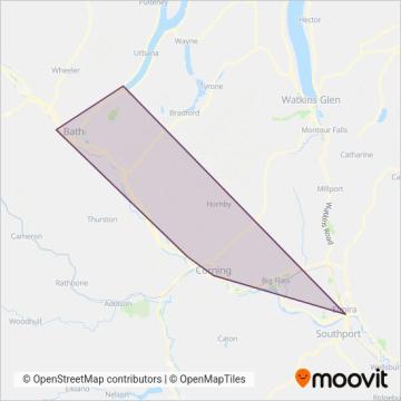 Steuben County Transit coverage area map