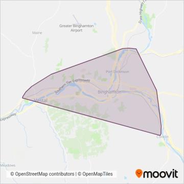 Broome County Transit coverage area map