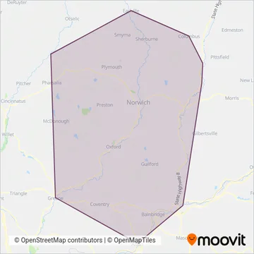 Chenango First Transit coverage area map