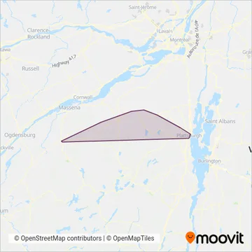 North Country Express Transit coverage area map
