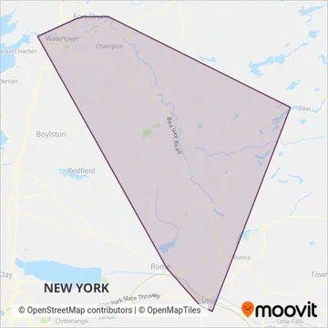 Lewis County Public Transportation coverage area map