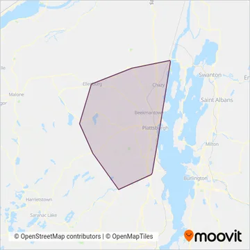 Clinton County Public Transit coverage area map