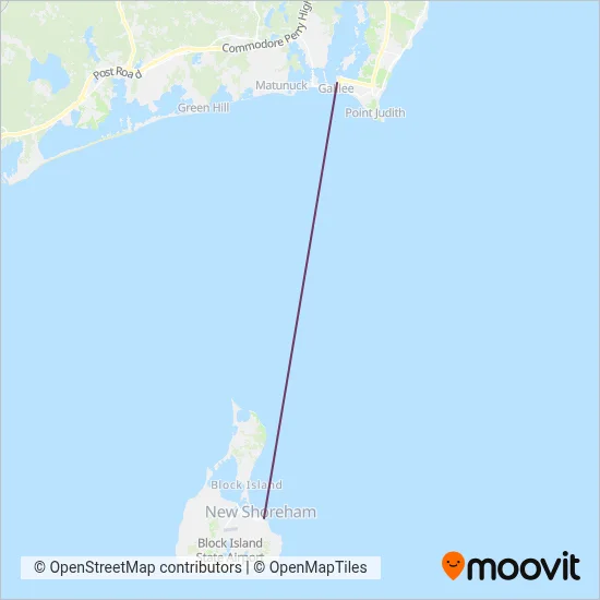 Block Island Ferry coverage area map