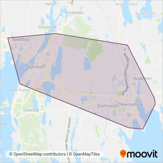 SRTA coverage area map