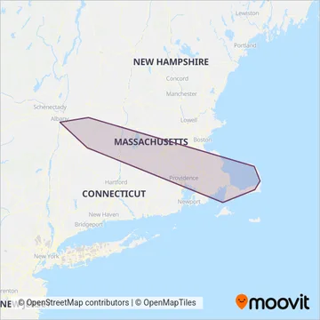 Peter Pan Boston coverage area map