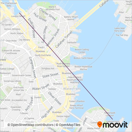 Seaport Ferry coverage area map