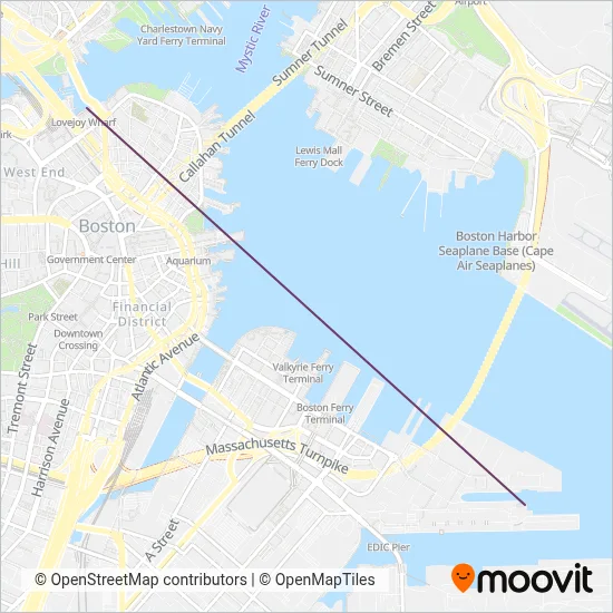 Seaport Ferry coverage area map
