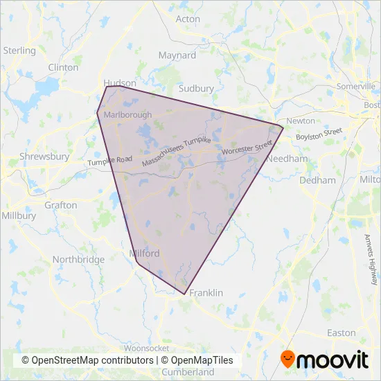 MRTA coverage area map