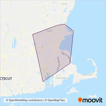 MBTA (Bus) coverage area map
