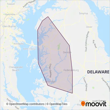 DCT coverage area map