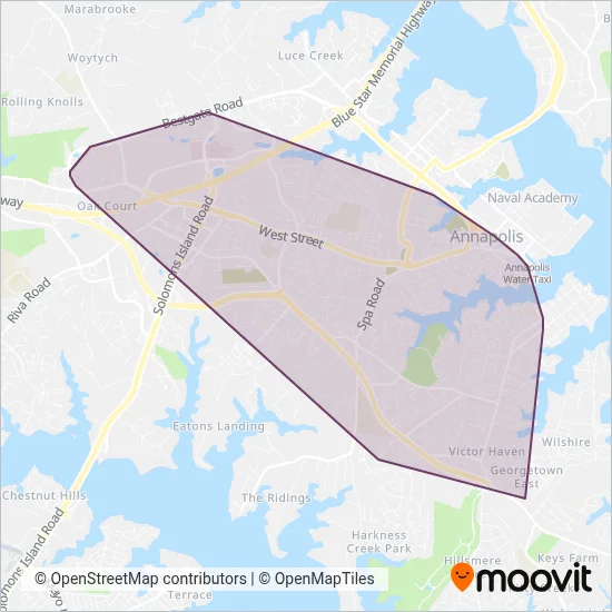 Annapolis Transit coverage area map