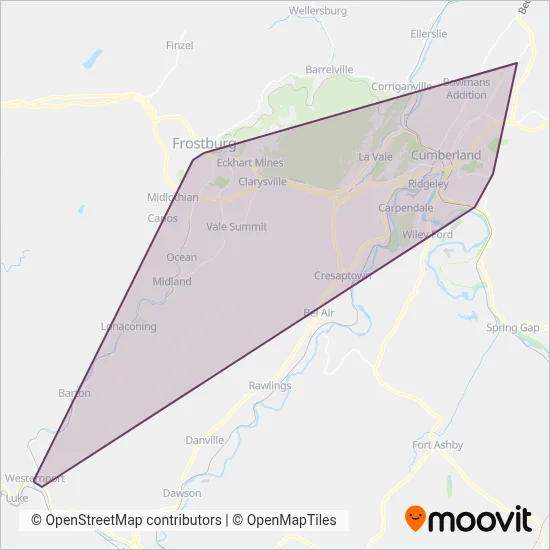 ACT coverage area map
