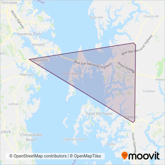 County Ride coverage area map
