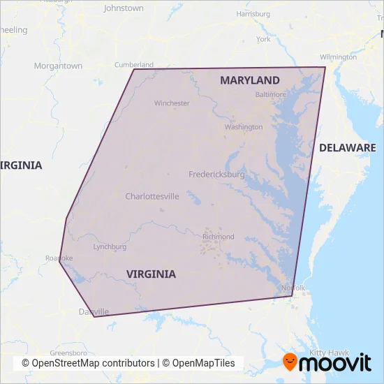 Amtrak coverage area map