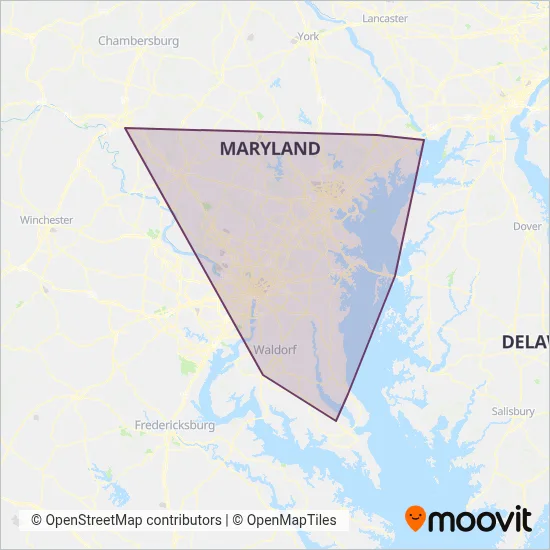 MDOT MTA coverage area map