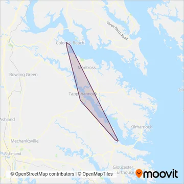 Bay Transit coverage area map