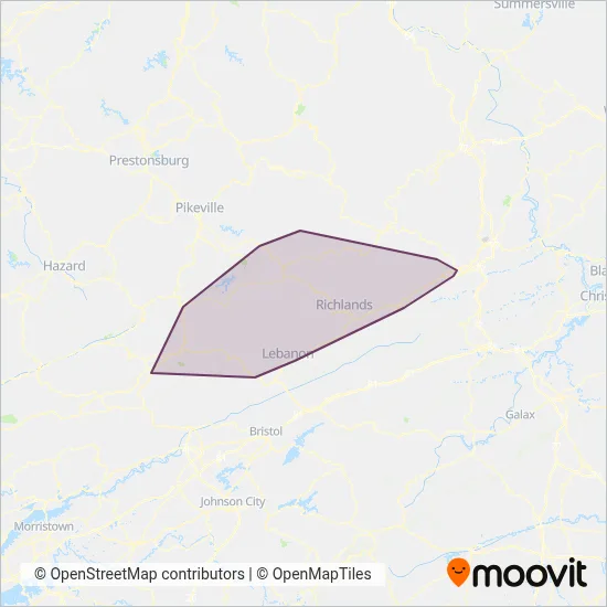 Four County Transit coverage area map