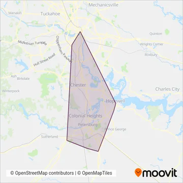 Petersburg Area Transit coverage area map