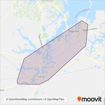 Suffolk Transit coverage area map
