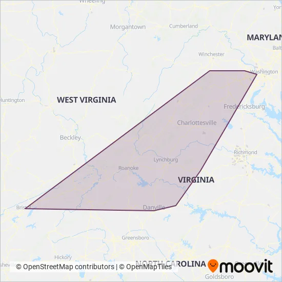 Virginia Breeze coverage area map