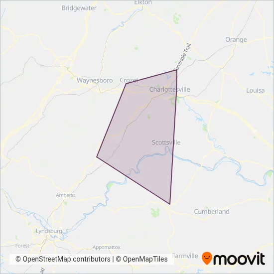 Jaunt coverage area map