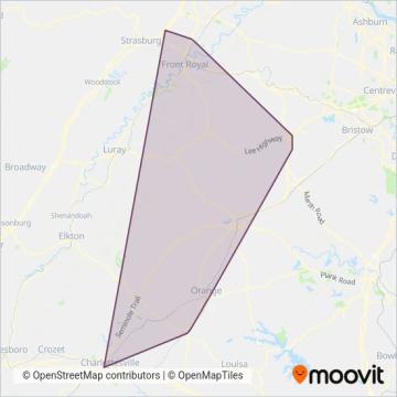 Virginia Regional Transit coverage area map