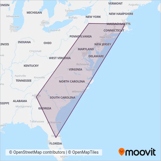 FlixBus-us coverage area map