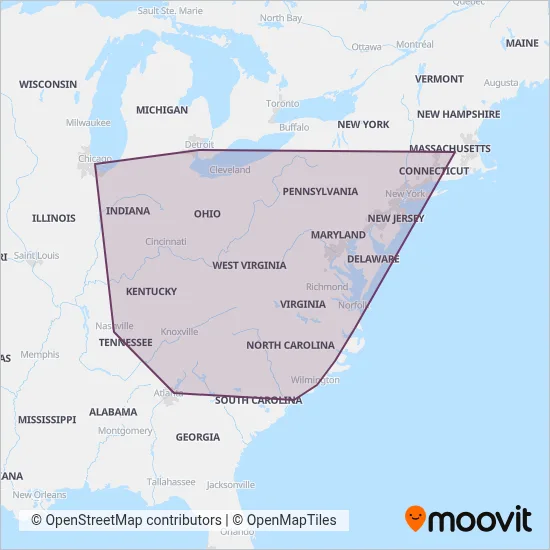 Greyhound-us coverage area map