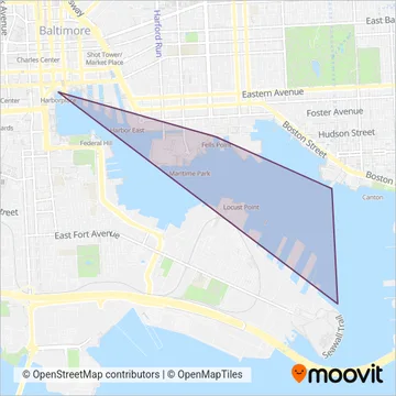 Harbor Trolley coverage area map