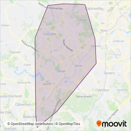 RTA coverage area map