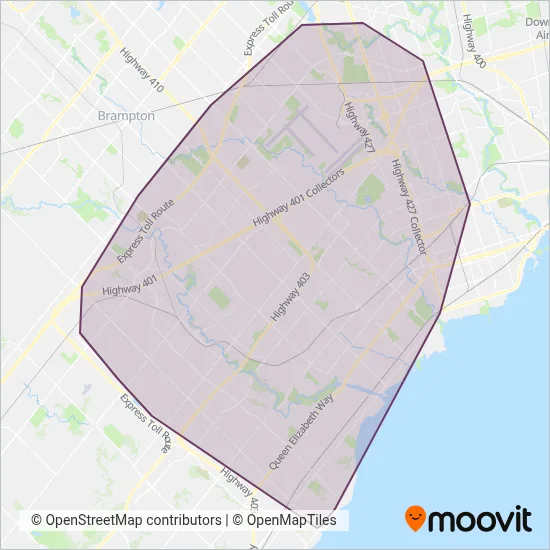 MiWay coverage area map