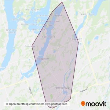 Peterborough Transit coverage area map
