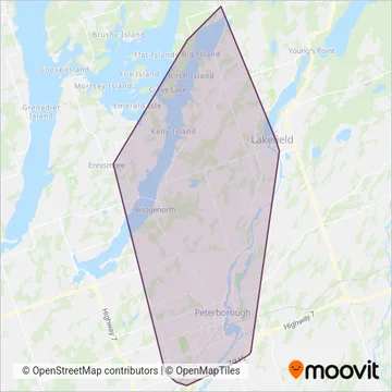Peterborough Transit coverage area map