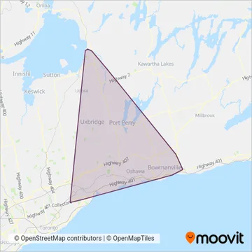 Durham Region Transit coverage area map