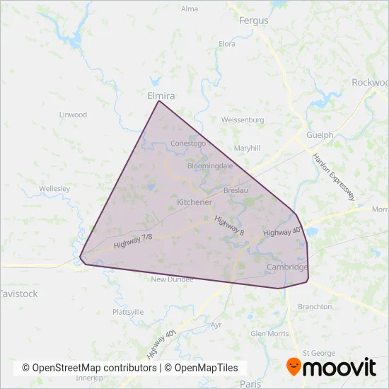 GRT coverage area map
