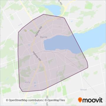 Barrie Transit coverage area map