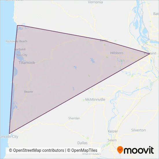 Mapa del área de cobertura de TCTD