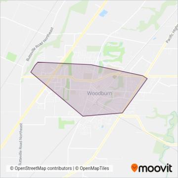 Woodburn Transit coverage area map