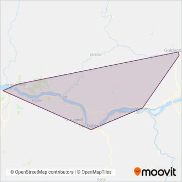 Mount Adams Transportation Service coverage area map