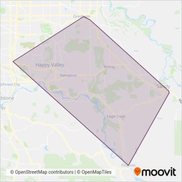 Sandy Area Metro coverage area map