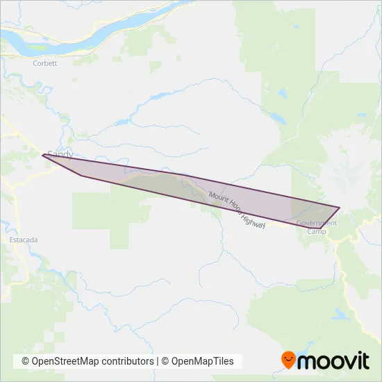 Mt. Hood Express coverage area map