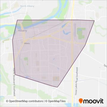 Albany Transit System coverage area map