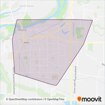 Albany Transit System coverage area map