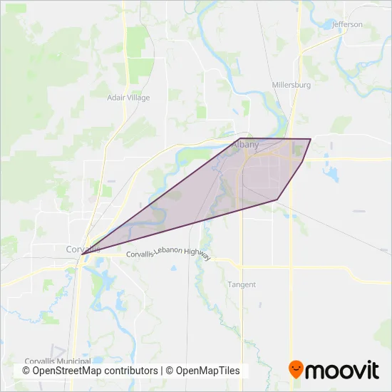Albany Transit System coverage area map