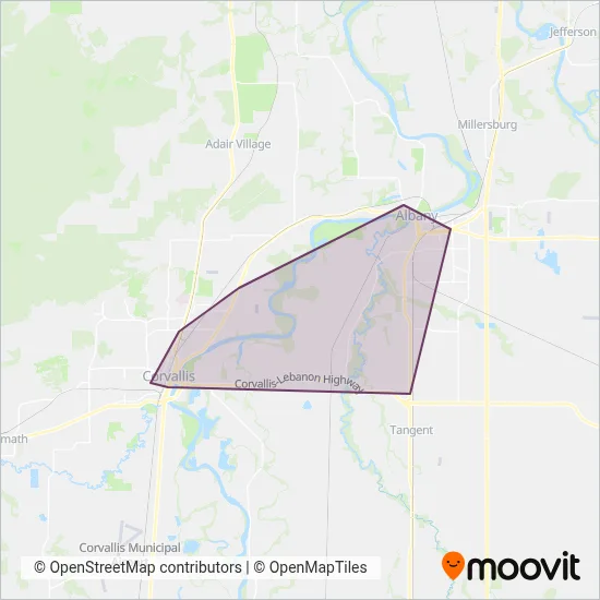 Linn-Benton Loop coverage area map