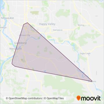 Clackamas County Social Services coverage area map