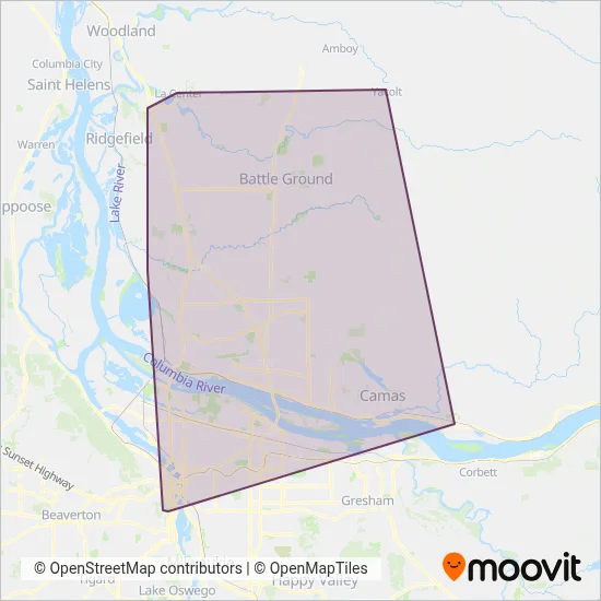 C-TRAN coverage area map