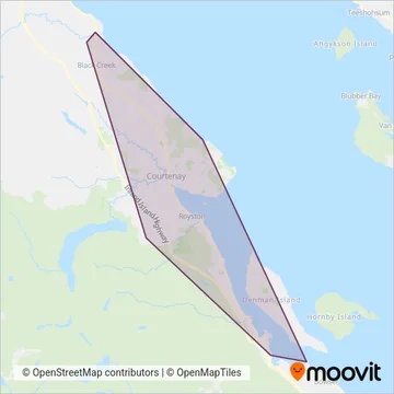 BC Transit - Comox Valley Transit System coverage area map